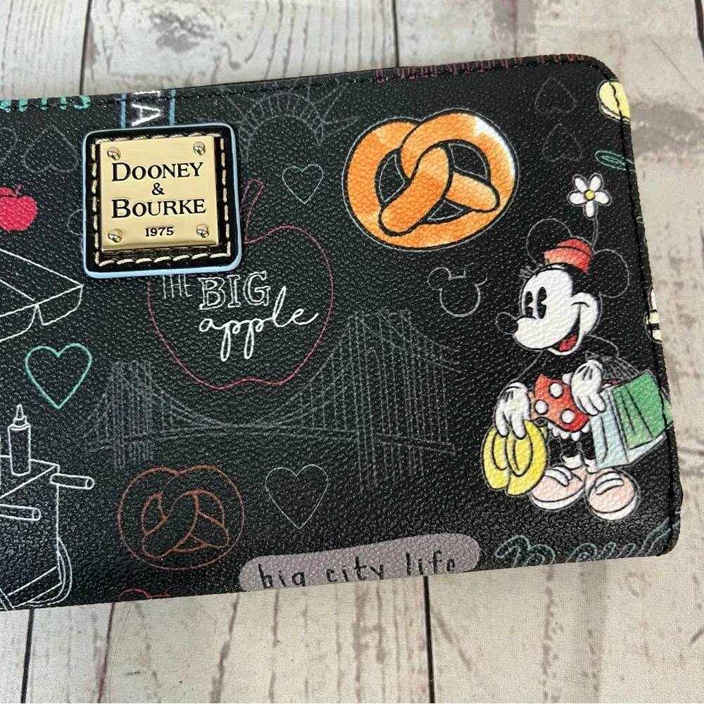 Dooney & Bourke Disney New York City 🥨 Large Zip Around Wristlet Wallet Mickey - Picture 15 of 16